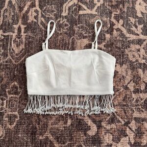 12th Tribe Ivory Fringe Camisole